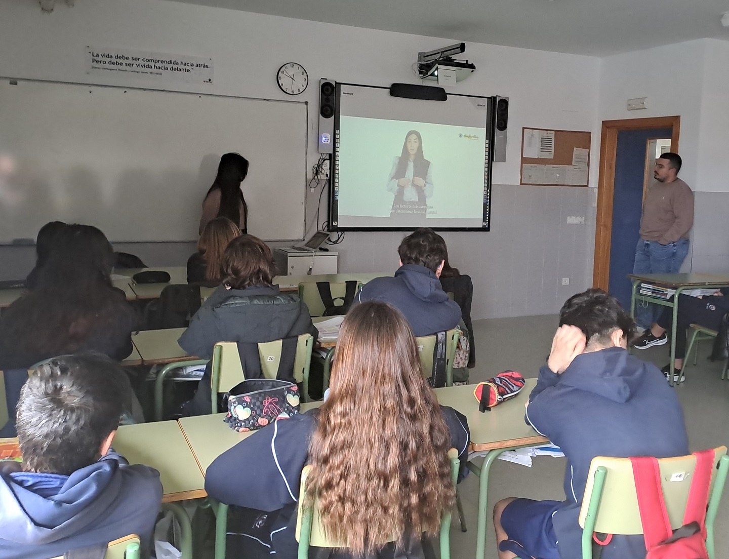 Imagen de uno de los talleres impartido en un instituto de Toledo