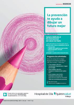Cartel Programa Actividades Cáncer Mama Málaga