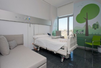 Hospital Universitario Quirónsalud Madrid. Habitación pediatría